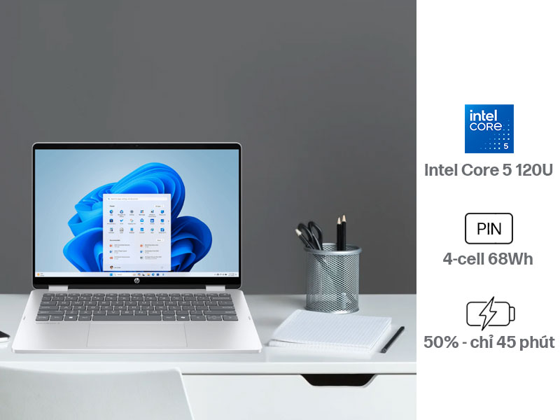 Laptop HP OmniBook 5 Flip 14-fp0057TU BZ7Q6PA sở hữu hiệu năng mạnh mẽ