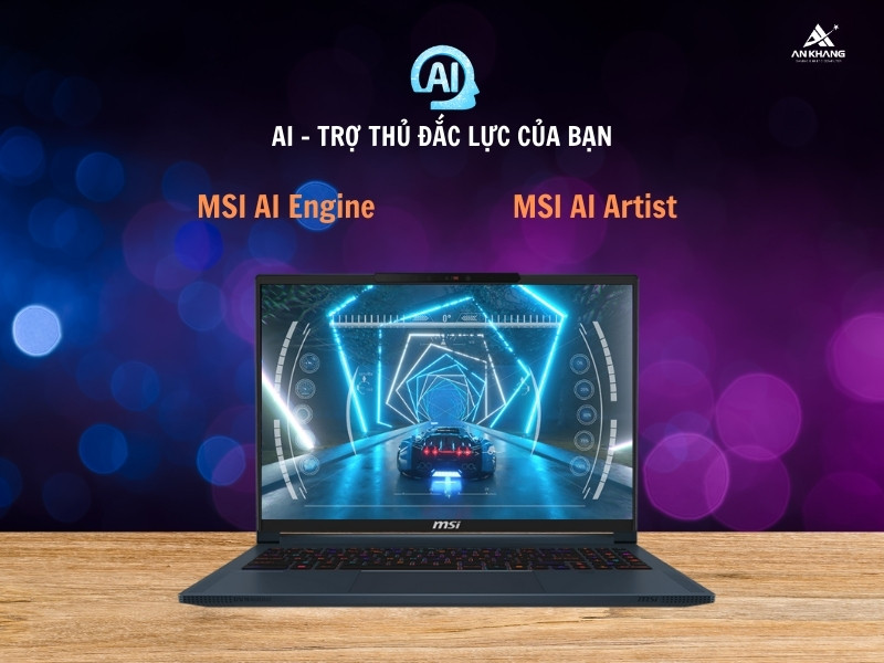 Laptop MSI Stealth 16 AI Studio A1VHG-241VN tích hợp công nghệ AI tiên tiến