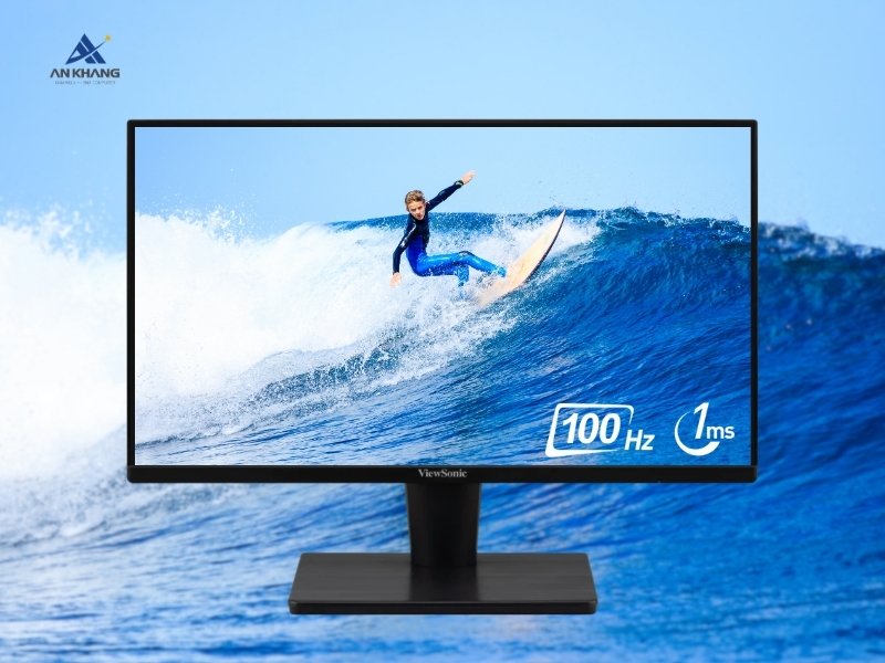 Màn hình ViewSonic VA2215-H hiển thị mượt mà hơn hẳn nhờ tần số quét 100Hz, phản hồi 1ms