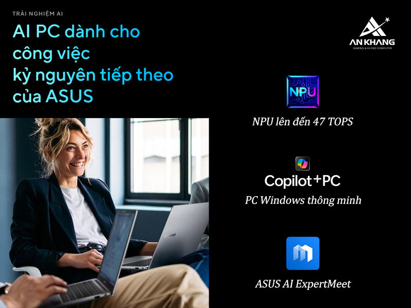 Thông minh mạnh mẽ với sức mạnh AI toàn diện của ASUS ExpertBook P5 P5405CSA-NZ0017W