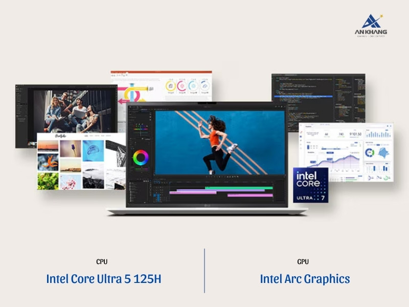 LG Gram 2024 14T90S-G.AH55A5 2-in-1 trang bị CPU thế hệ mới tích hợp AI hiện đại