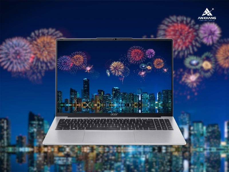 Laptop Acer Aspire Lite 16 Gen 2 AL16-52P-572A NX.J2SSV.004 với màn hình 16 inch FHD+ 16:10 rộng rãi, sắc nét