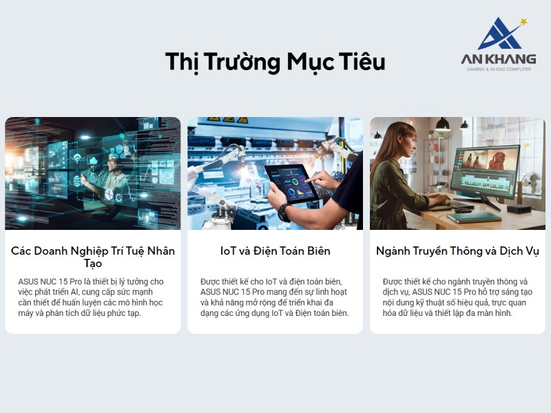 Đối tượng phù hợp của máy tính Mini PC ASUS NUC 15 Pro Tall RNUC15CRHU500000I