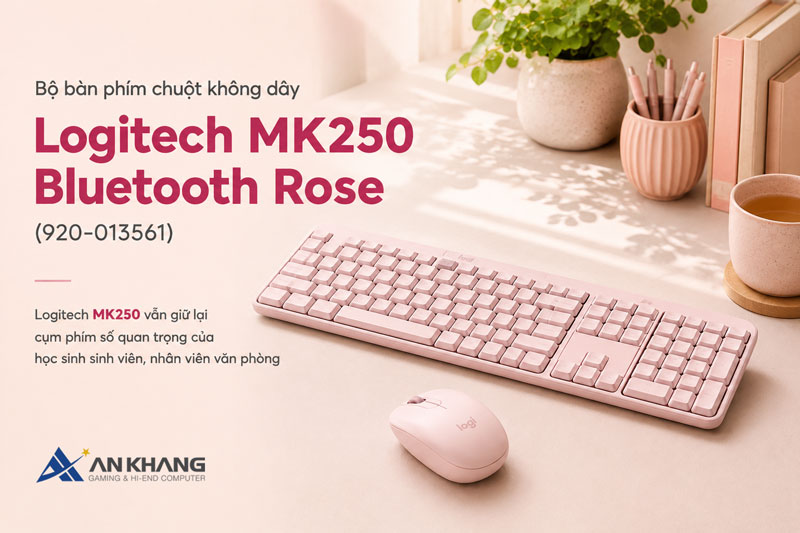 Logitech MK250 vẫn giữ lại cụm phím số quan trọng của học sinh sinh viên & nhân viên văn phòng