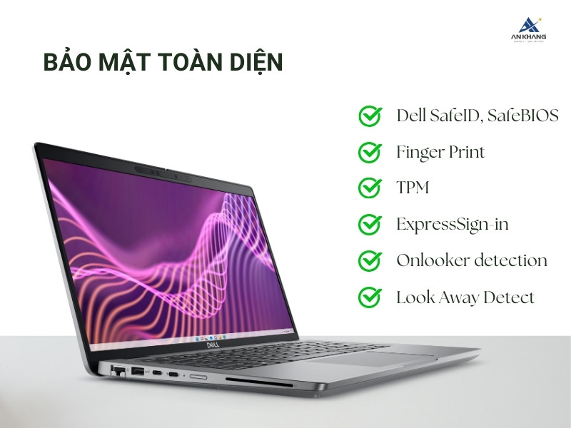 Máy tính Dell Latitude 5440 L54401335U16512G với hệ thống bảo mật toàn diện