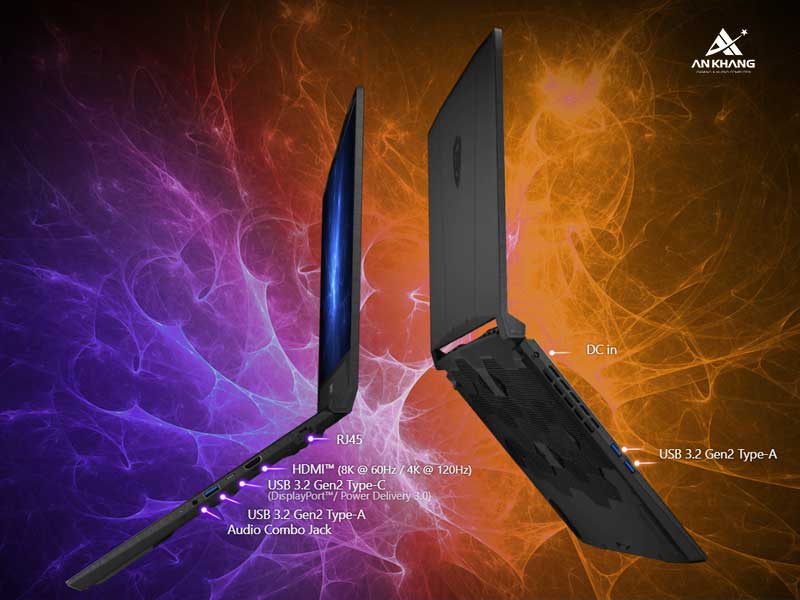 Laptop MSI Katana 15 HX B14WEK-295VN kết nối toàn diện