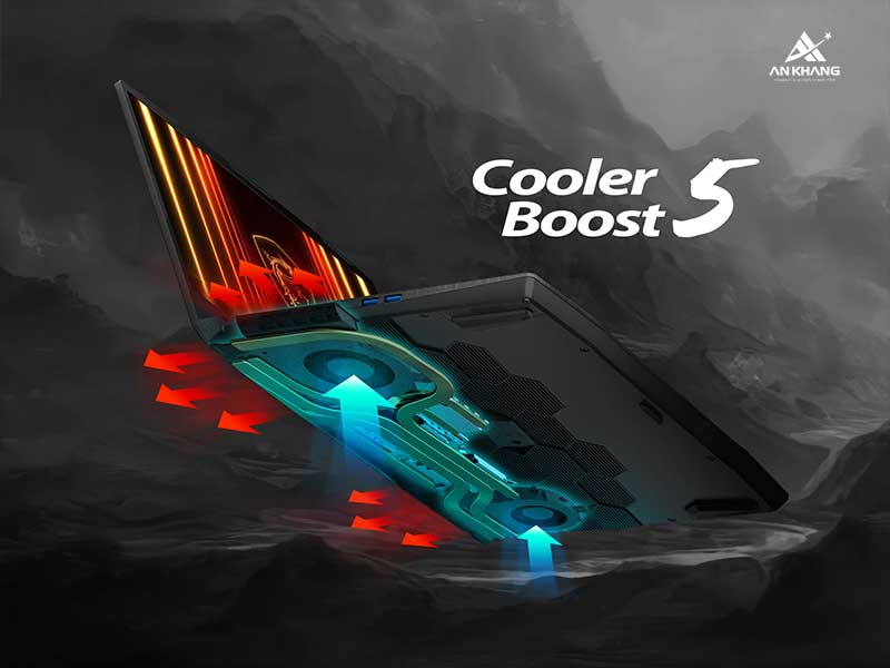 Laptop MSI Katana 15 HX B14WEK-295VN tản nhiệt Cooler Boost 5 mạnh mẽ