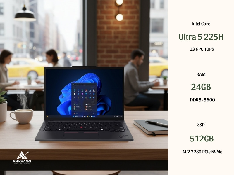 Laptop Lenovo ThinkPad T14 Gen 6 21QC0000VA hiệu năng mạnh mẽ, tích hợp AI thông minh