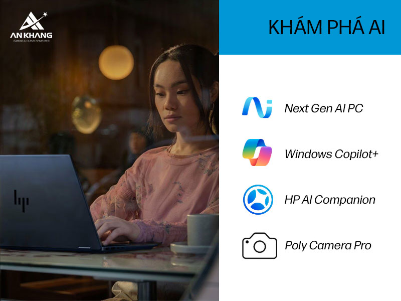 L&agrave;m việc chuy&ecirc;n nghiệp hơn mỗi ng&agrave;y với sức mạnh AI c&ugrave;ng laptop HP OmniBook X Flip 14