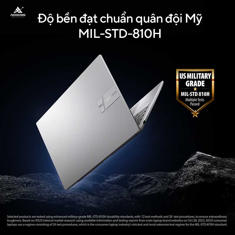 Laptop Asus Vivobook 15 X1504VA-BQ2076W với thiết kế siêu mỏng nhẹ