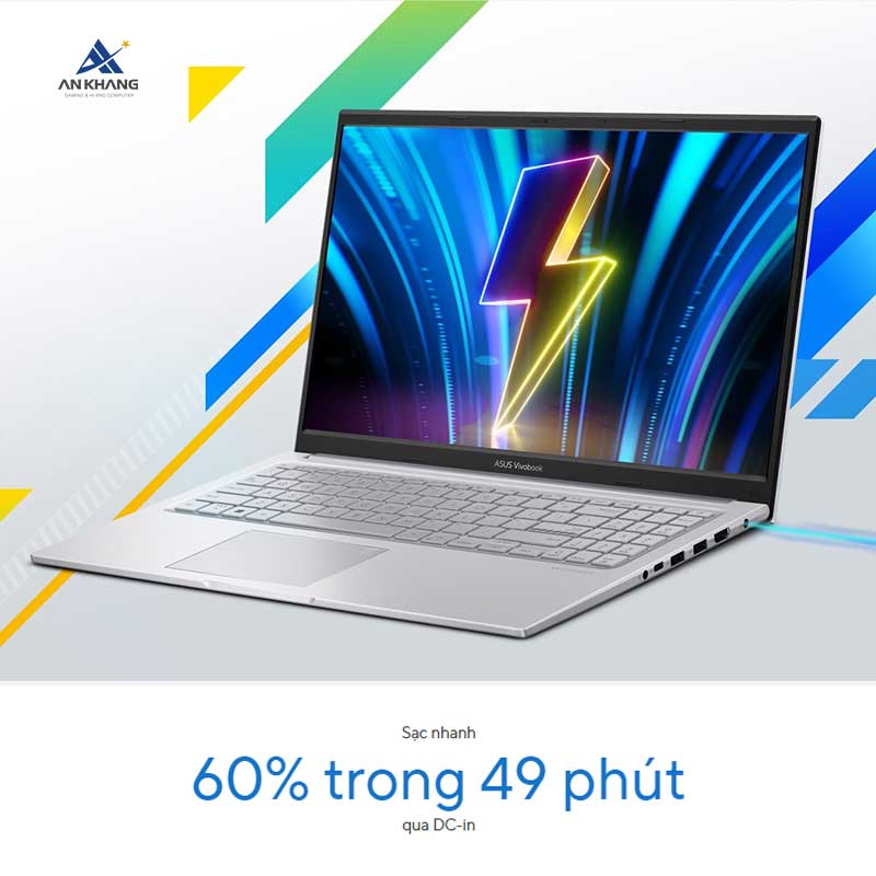 Laptop Asus Vivobook 15 X1504VA-BQ2076W với thời lượng pin đủ dùng