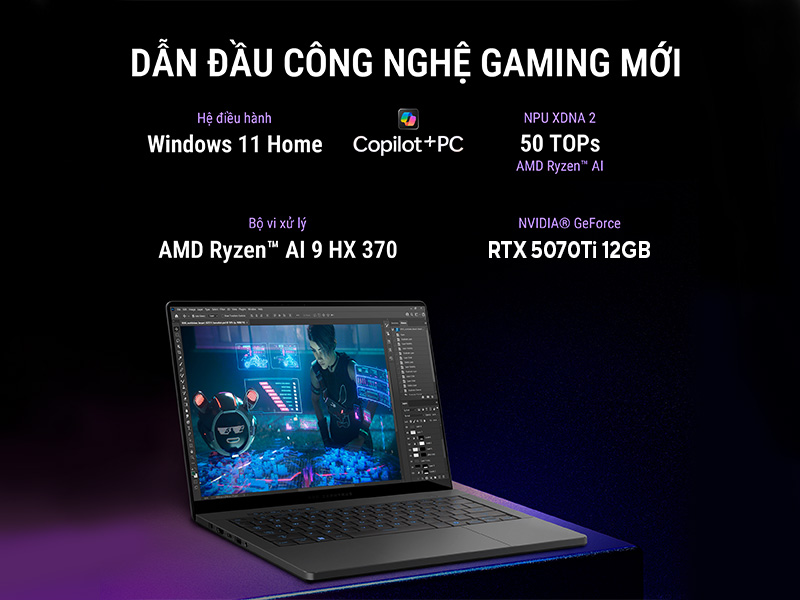 Laptop ASUS ROG Zephyrus G14 GA403WR-QS156WS sở hữu cấu h&igrave;nh l&yacute; tưởng cho cả gaming cao cấp lẫn s&aacute;ng tạo nội dung chuy&ecirc;n nghiệp