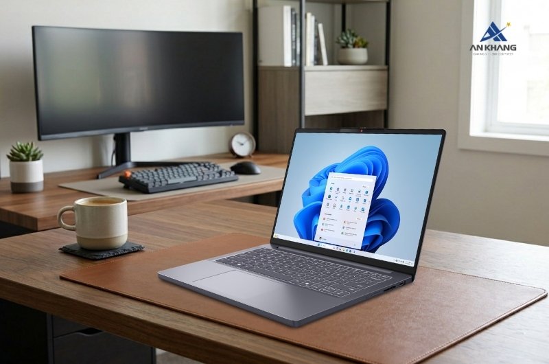 Laptop Lenovo IdeaPad Slim 3 14ARP10 83K6005VVN sở hữu thiết kế vỏ nhôm cao cấp, mỏng nhẹ, bền chắc