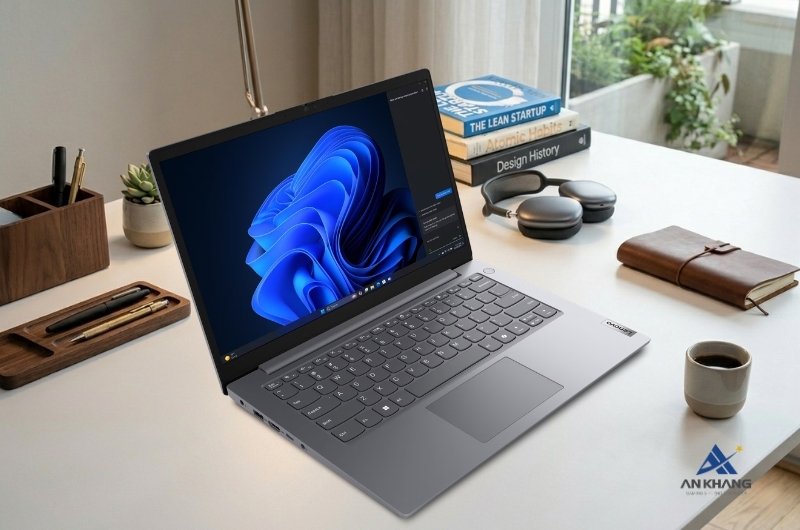 Laptop Lenovo V14 G5 IRL 83HD005JVN với thời lượng pin ổn định cùng bộ sạc USB-C nhỏ gọn