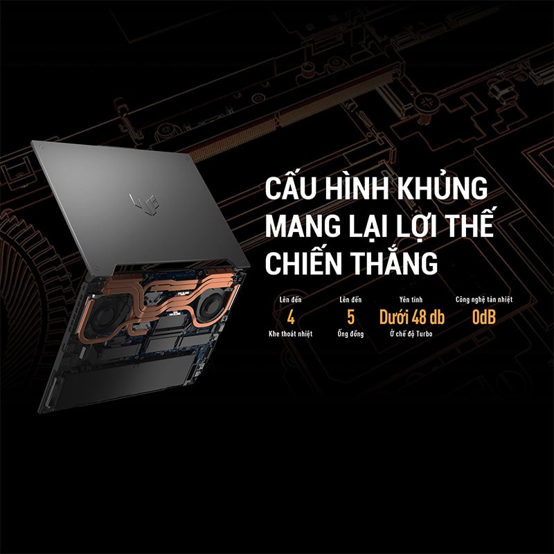 ASUS TUF Gaming F15 FX507ZC4-HN095W - Hệ thống tản nhiệt