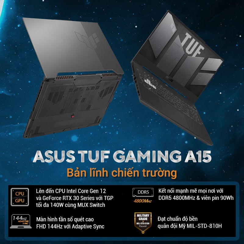 ASUS TUF Gaming F15 - FX507ZC4-HN095W - Laptop Gaming mạnh mẽ, giá sinh viên