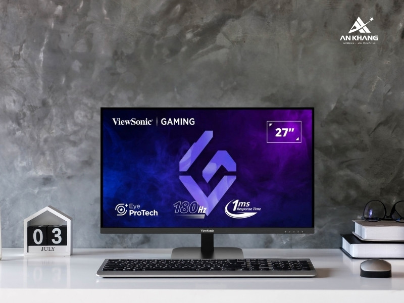 Màn hình ViewSonic VX2757A-HD-PRO với thiết kế tối giản, dễ lắp đặt