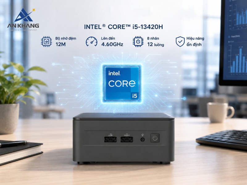 Mini PC Asus NUC 13 Pro Tall RNUC13ANHH500000I mạnh mẽ với Intel Core i5-13420H