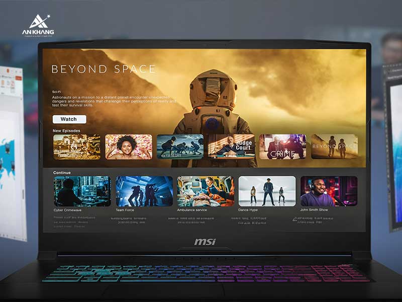 MSI Katana 15 HX B14WFK 025VN với thời lượng pin ổn định