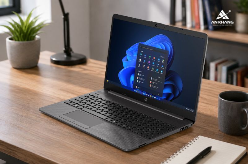 Laptop HP 250R G9 C40LKAT trang bị CPU Intel Core 5 120U cho khả năng vận hành ổn định, tối ưu năng lượng