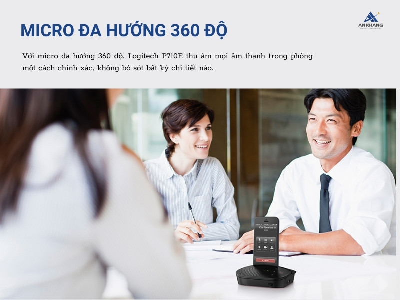 Loa hội nghị Logitech P710E với micro đa hướng 360 độ