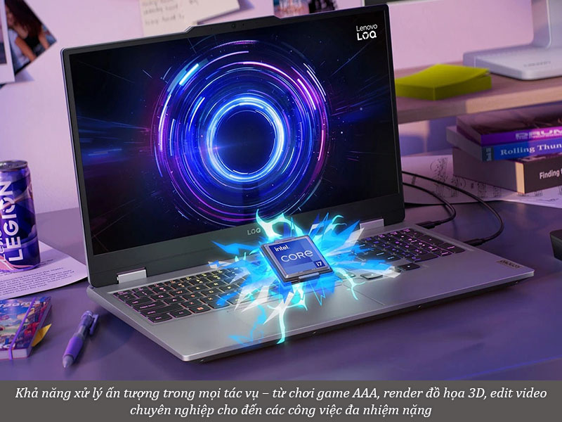 Lenovo LOQ 15IRX10 83JE00PEVN được trang bị con chip i7 mạnh mẽ đến từ dòng HX của nhà Intel