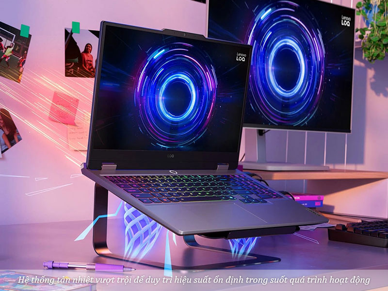 Laptop Lenovo LOQ 15IRX10 với hệ thống tản nhiệt thông minh