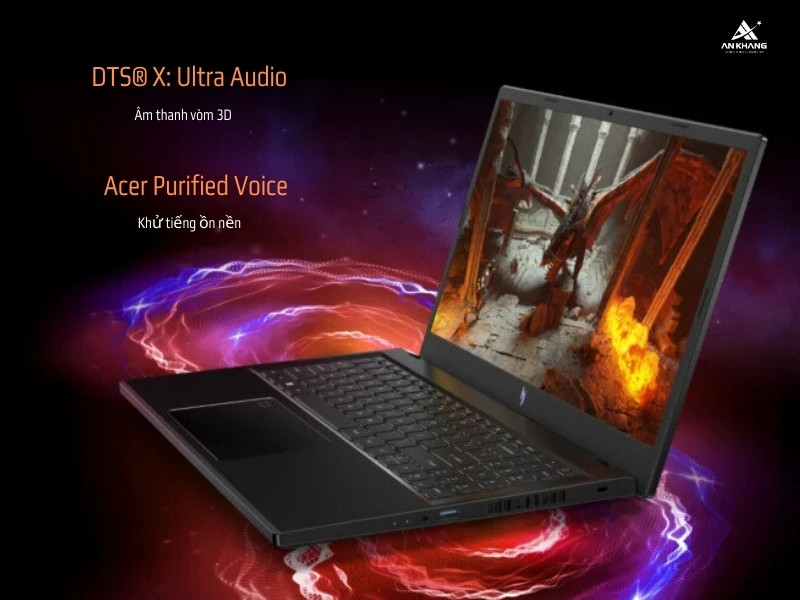 Acer Nitro V ANV15-41-R1JY NH.QPFSV.001 sở hữu công nghệ âm thanh DTS X Ultra Audio