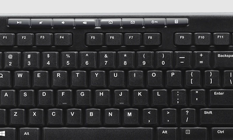 Logitech MK270r cũng có dãy phím tắt tiện ích (âm lượng, mở nhạc, mở email…) giúp các thao tác thường ngày trở nên nhanh hơn hẳn.