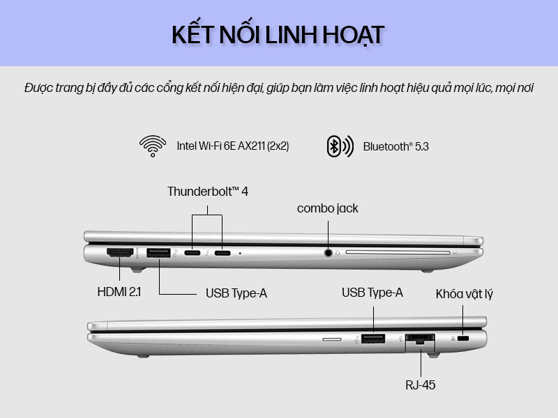 HP Elitebook 630 G11 A7LL8PT - Kết nối linh hoạt