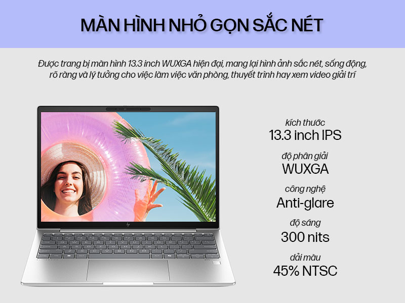 HP Elitebook 630 G11 A7LL8PT Sở hữu màn hình nhỏ gọn sắc nét