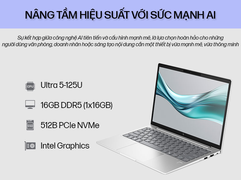 Nâng tầm hiệu suất với sức mạnh của AI trên HP Elitebook 630 G11 A7LL8PT