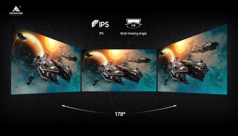 Samsung Odyssey G5 G53F LS27FG530EEXXV với tấm nền IPS cho góc nhìn rộng lên đến 178 độ Samsung Odyssey G5 G53F LS27FG530EEXXV với tấm nền IPS cho góc nhìn rộng lên đến 178 độ