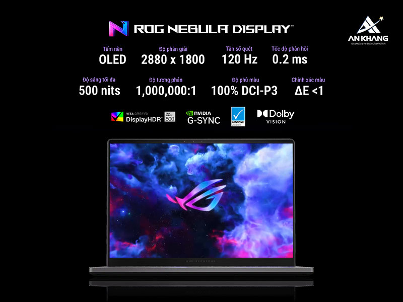 ASUS ROG Zephyrus G14 GA403WP-QS045WS sở hữu màn hình ROG Nebula Display với chất lượng hiển thị ấn tượng trong phân khúc