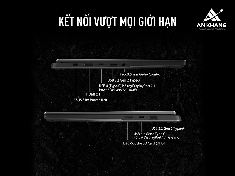 Khả năng kết nối của laptop ASUS TUF Gaming A14 FA401KM