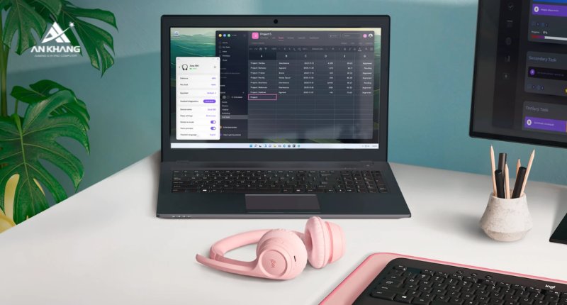 Tai nghe không dây Logitech Zone 300 Bluetooth màu hồng (Rose) trang bị công nghệ Bluetooth 5.3 hiện đại với phạm vi kết nối lên đến 30m