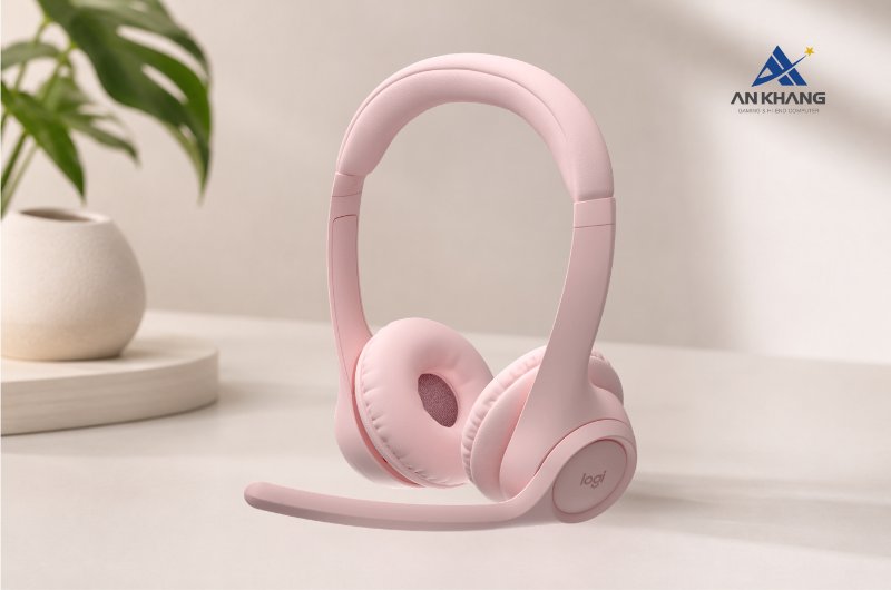 Tai nghe không dây Logitech Zone 300 Bluetooth màu hồng (Rose) trang bị ứng dụng Logi Tune cho khả năng tùy biến sâu
