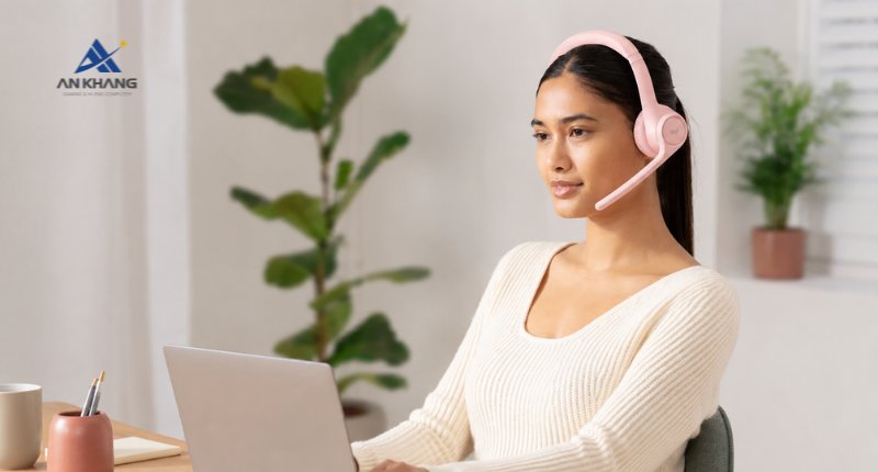 Tai nghe không dây Logitech Zone 300 Bluetooth màu hồng (Rose) trang bị dải tần phù hợp cho từng nhu cầu