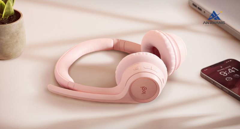 Tai nghe không dây Logitech Zone 300 Bluetooth màu hồng (Rose) gây ấn tượng với sắc hồng thời thượng và trọng lượng siêu nhẹ chỉ 122g