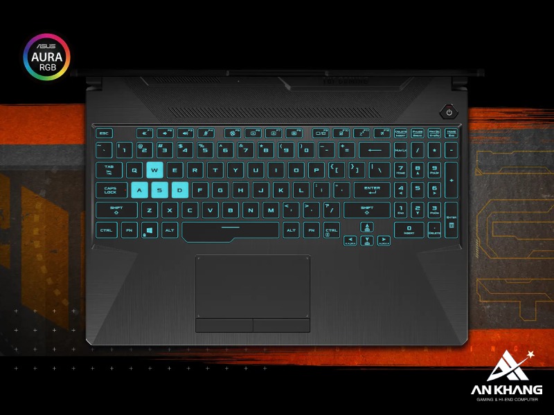 Bàn phím tối ưu cho game thủ được tích hợp trên ASUS TUF Gaming A15 FA506NCG-HN329W