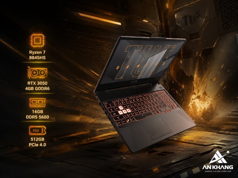 Laptop ASUS TUF Gaming A15 FA506NCG-HN329W sở hữu hiệu năng mạnh mẽ