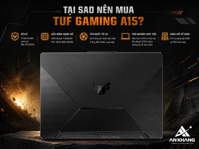 Tại sao nên mua laptop ASUS TUF Gaming A15 FA506NCG-HN329W?