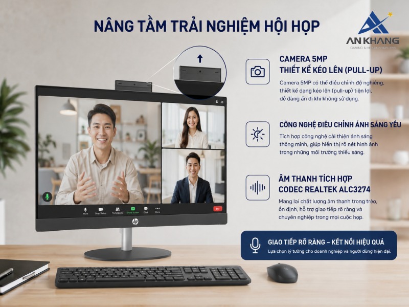 Nâng tầm trải nghiệm hội họp cùng All in One HP ProOne 240 G10 AY2G5PT