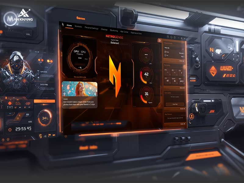 Laptop Acer Gaming Nitro V 15 ProPanel ANV15-52-72BM NH.QZ9SV.004 tản nhiệt hiệu quả