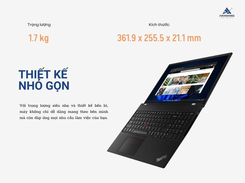 Lenovo ThinkPad P16s Gen 2 21HK004VVA nổi bật với thiết kế bền bỉ, nhỏ gọn