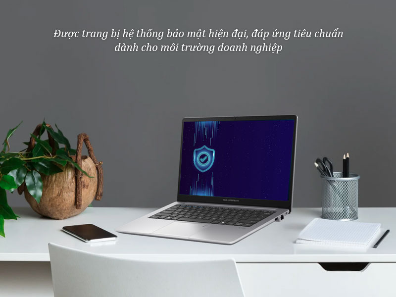 Laptop ASUS ExpertBook P1 P1403CVA-i516-63WS được trang bị hệ thống bảo mật đáp ứng tiêu chuẩn doanh nghiệp