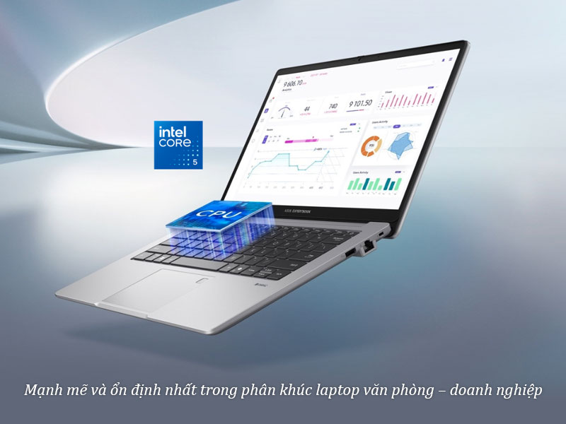 ASUS ExpertBook P1 P1403CVA-i516-63WS sở hữu hiệu năng mạnh mẽ, tích hợp nhiều tính năng AI tiện ích