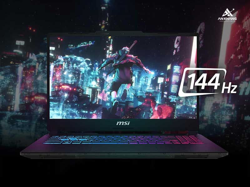 Laptop gaming MSI Cyborg 15 AI A1VEK-245VN hiển thị sắc nét mượt mà với màn hình 144Hz