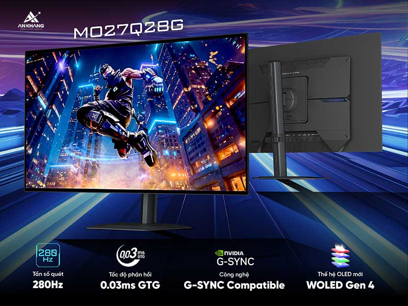 Màn hình Gaming Gigabyte MO27Q28G cho chuyển động mượt mà top đầu phân khúc
