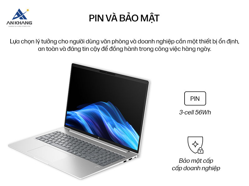 Trang bị pin bền bỉ và khả năng bảo mật cấp doanh nghiệp của HP Probook 4 G1i